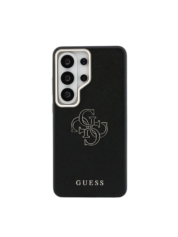 Guess Guess PU Grained 4G Resin Metal Logo Zadnja Futrola za Samsung Galaxy S26 Ultra Black