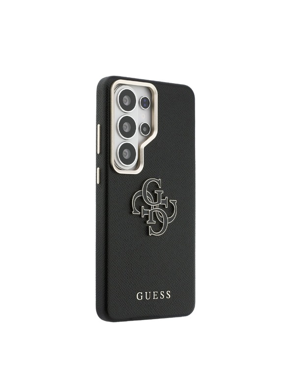 Guess Guess PU Grained 4G Resin Metal Logo Zadnja Futrola za Samsung Galaxy S26 Ultra Black