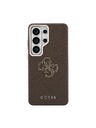 Guess Guess PU Grained 4G Resin Metal Logo Zadnja Futrola za Samsung Galaxy S26 Ultra Brown