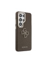 Guess Guess PU Grained 4G Resin Metal Logo Zadnja Futrola za Samsung Galaxy S26 Ultra Brown