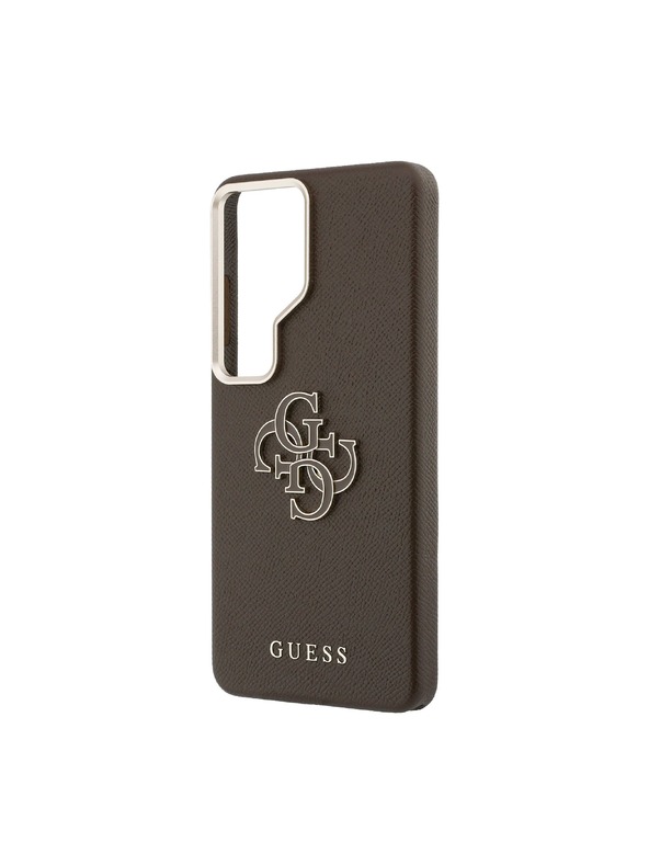 Guess Guess PU Grained 4G Resin Metal Logo Zadnja Futrola za Samsung Galaxy S26 Ultra Brown