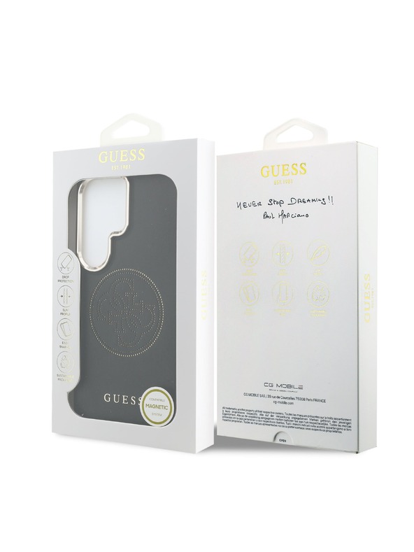 Guess Guess PU Perforated 4G Logo Magnetic Zadnja Futrola za Samsung Galaxy S26 Ultra Black