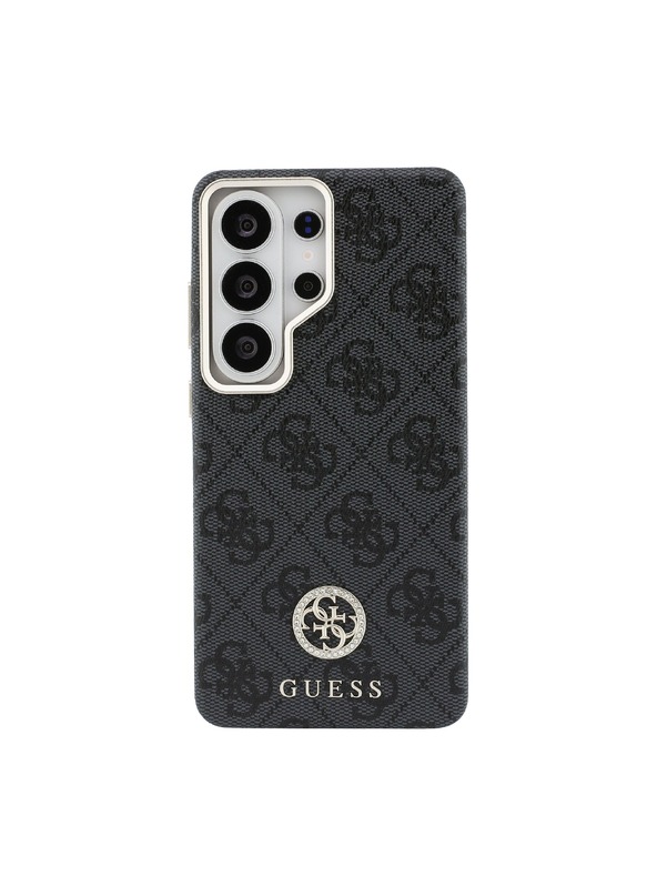 Guess Guess PU Leather 4G Strass Logo Gold Frame Magnetic Zadnja Futrola za Samsung Galaxy S26 Ultra Black