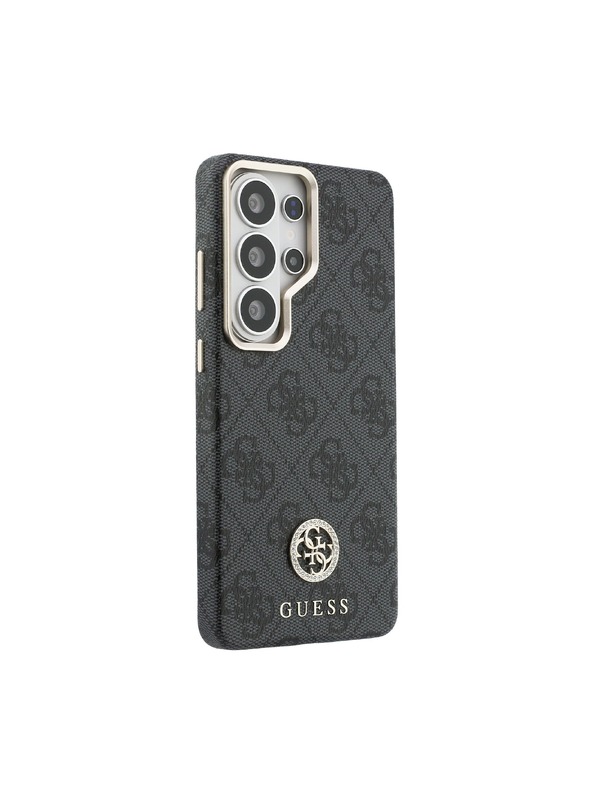 Guess Guess PU Leather 4G Strass Logo Gold Frame Magnetic Zadnja Futrola za Samsung Galaxy S26 Ultra Black