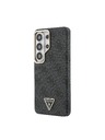 Guess Guess PU Leather 4G Strass Triangle Logo Gold Frame Magnetic Zadnja Futrola za Samsung Galaxy S26 Ultra Black