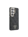 Guess Guess PU Leather 4G Strass Triangle Logo Gold Frame Magnetic Zadnja Futrola za Samsung Galaxy S26 Ultra Black