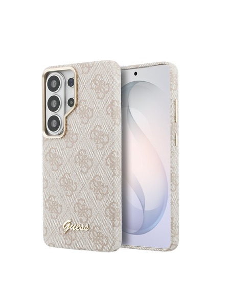 Guess Guess PU 4G Script Metal Logo Magnetic Zadnja Futrola za Samsung Galaxy S26 Ultra Pink