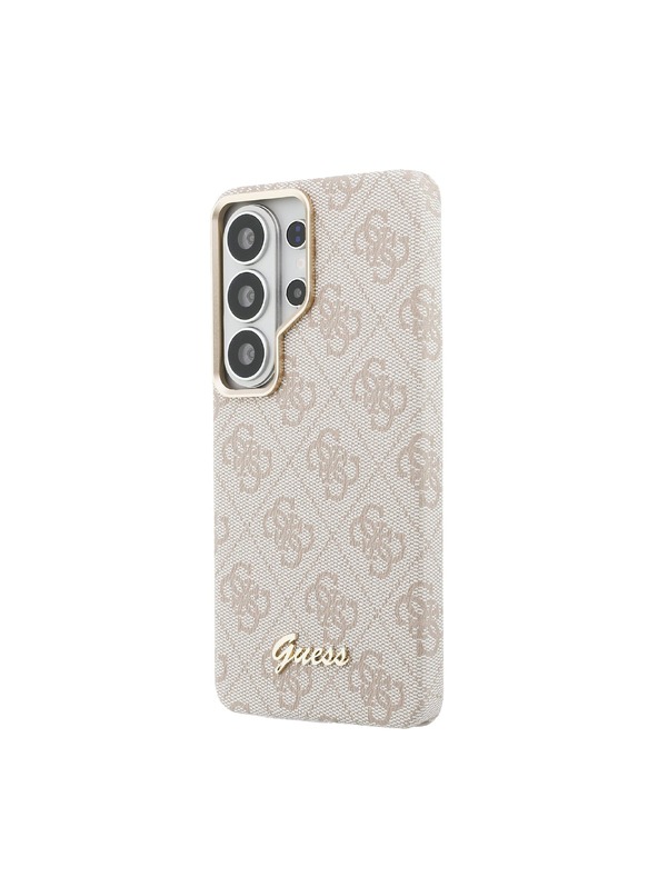 Guess Guess PU 4G Script Metal Logo Magnetic Zadnja Futrola za Samsung Galaxy S26 Ultra Pink