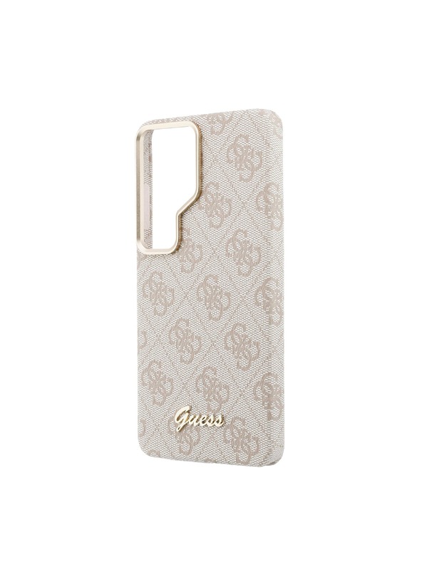 Guess Guess PU 4G Script Metal Logo Magnetic Zadnja Futrola za Samsung Galaxy S26 Ultra Pink