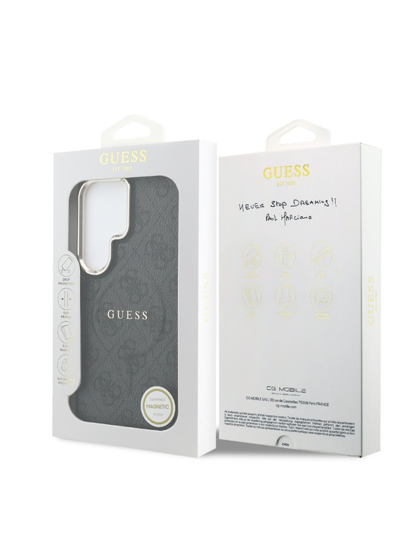 Guess Guess PU Leather 4G Gold Frame Magnetic Zadnja Futrola za Samsung Galaxy S26 Ultra Black