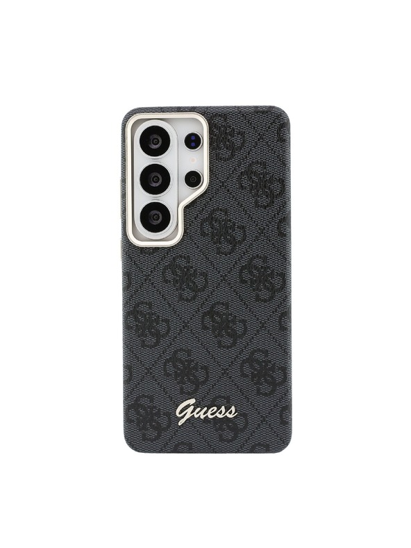 Guess Guess PU 4G Script Metal Logo Magnetic Zadnja Futrola za Samsung Galaxy S26 Ultra Black