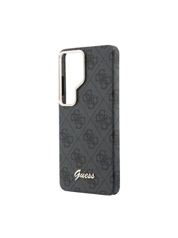 Guess Guess PU 4G Script Metal Logo Magnetic Zadnja Futrola za Samsung Galaxy S26 Ultra Black