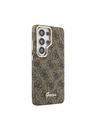 Guess Guess PU 4G Script Metal Logo Magnetic Zadnja Futrola za Samsung Galaxy S26 Ultra Brown