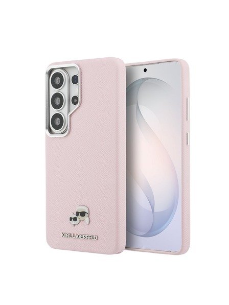 Karl Lagerfeld Karl Lagerfeld Grained PU Leather K&CH Heads Magnetic Stražnji Poklopac za Samsung Galaxy S26 Ultra Pink
