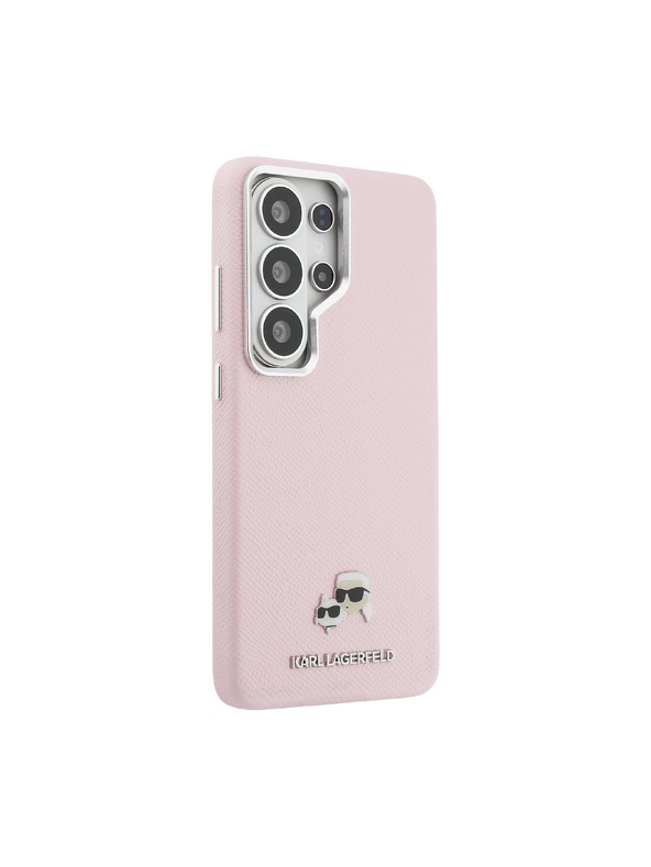 Karl Lagerfeld Karl Lagerfeld Grained PU Leather K&CH Heads Magnetic Stražnji Poklopac za Samsung Galaxy S26 Ultra Pink