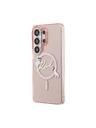 Karl Lagerfeld Karl Lagerfeld IML Choupette Karl Script Logo Magnetic Stražnji Poklopac za Samsung Galaxy S26 Ultra Pink