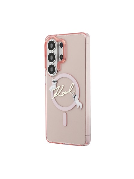 Karl Lagerfeld Karl Lagerfeld IML Choupette Karl Script Logo Magnetic Stražnji Poklopac za Samsung Galaxy S26 Ultra Pink