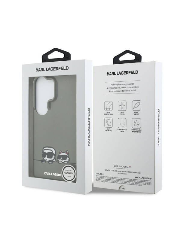 Karl Lagerfeld Karl Lagerfeld IML K&CH Peekaboo Logo Magnetic Stražnji Poklopac za Samsung Galaxy S26 Ultra Black