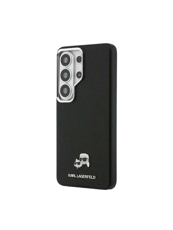 Karl Lagerfeld Karl Lagerfeld Grained PU Leather K&CH Heads Magnetic Stražnji Poklopac za Samsung Galaxy S26 Ultra Black
