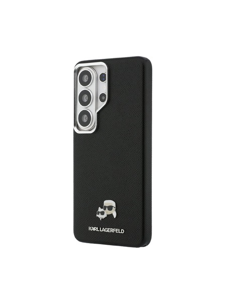Karl Lagerfeld Karl Lagerfeld Grained PU Leather K&CH Heads Magnetic Stražnji Poklopac za Samsung Galaxy S26 Ultra Black