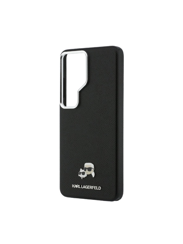 Karl Lagerfeld Karl Lagerfeld Grained PU Leather K&CH Heads Magnetic Stražnji Poklopac za Samsung Galaxy S26 Ultra Black