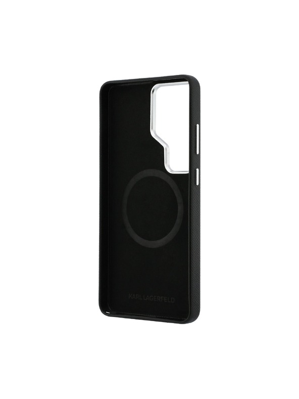 Karl Lagerfeld Karl Lagerfeld Grained PU Leather K&CH Heads Magnetic Stražnji Poklopac za Samsung Galaxy S26 Ultra Black