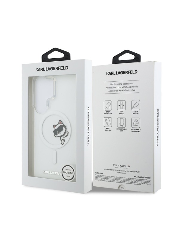 Karl Lagerfeld Karl Lagerfeld IML Choupette Peekaboo Logo Magnetic Stražnji Poklopac za Samsung Galaxy S26 Ultra Transparent