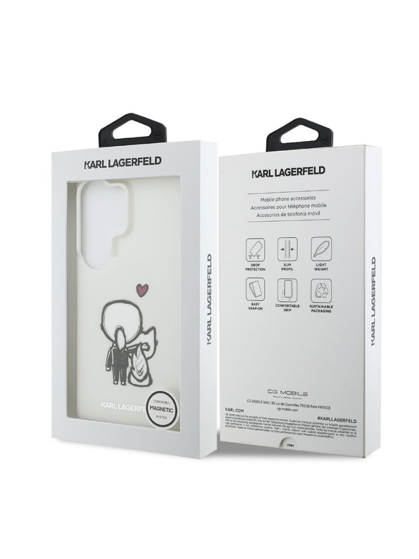 Karl Lagerfeld Karl Lagerfeld IML K&CH Back Logo Magnetic Stražnji Poklopac za Samsung Galaxy S26 Ultra Transparent