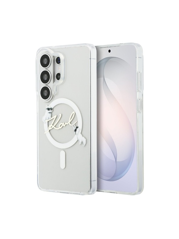 Karl Lagerfeld Karl Lagerfeld IML Choupette Karl Script Logo Magnetic Stražnji Poklopac za Samsung Galaxy S26 Ultra Transparent