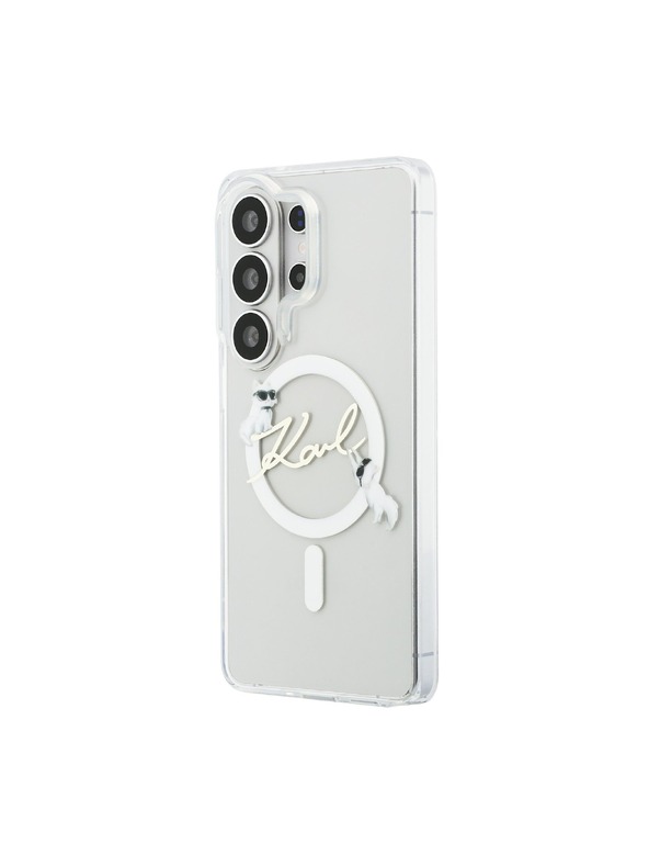 Karl Lagerfeld Karl Lagerfeld IML Choupette Karl Script Logo Magnetic Stražnji Poklopac za Samsung Galaxy S26 Ultra Transparent