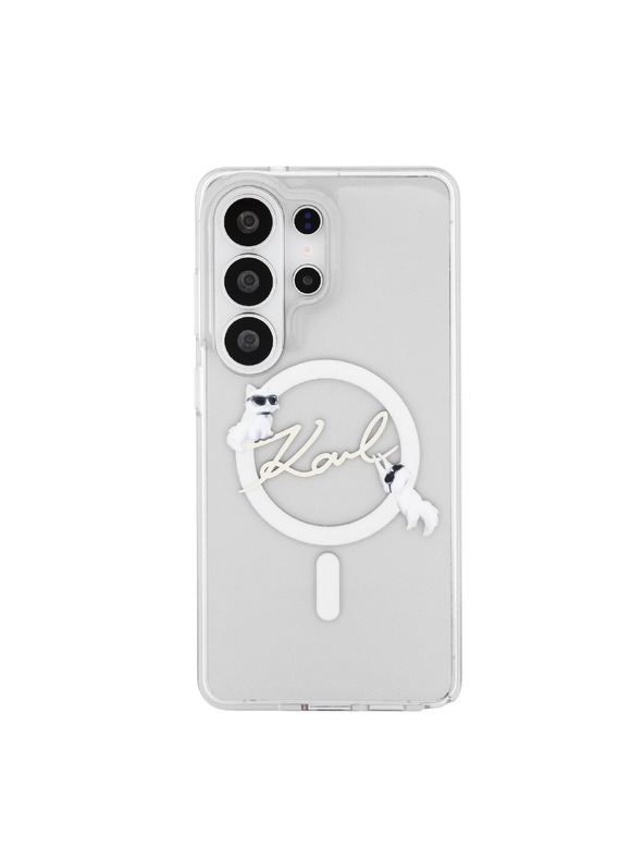 Karl Lagerfeld Karl Lagerfeld IML Choupette Karl Script Logo Magnetic Stražnji Poklopac za Samsung Galaxy S26 Ultra Transparent