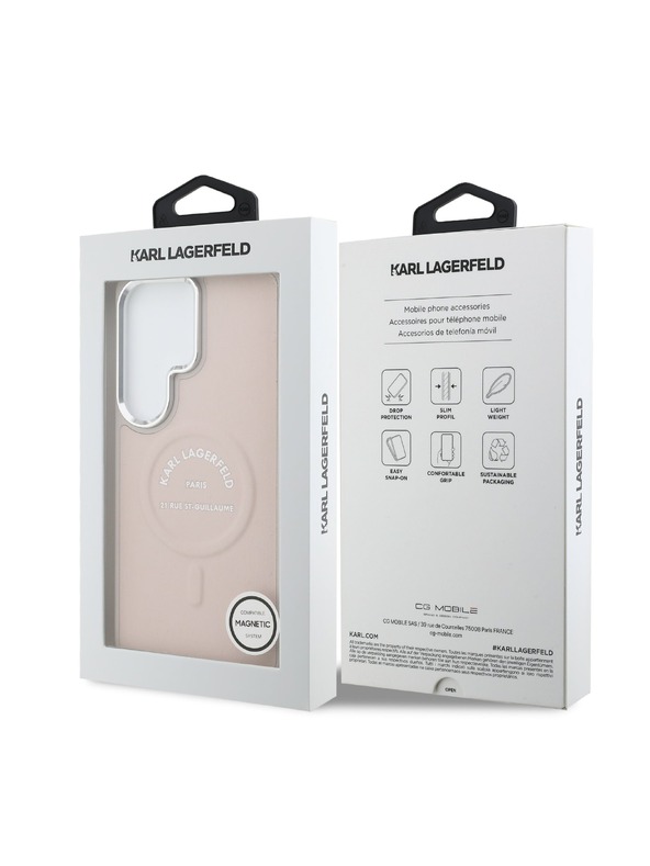 Karl Lagerfeld Karl Lagerfeld PU RSG Logo Magnetic Stražnji Poklopac za Samsung Galaxy S26 Ultra Pink