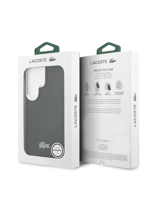 Lacoste Lacoste Petit Pique Metal Logo Magnetic Stražnji Poklopac za Samsung Galaxy S26 Ultra Black