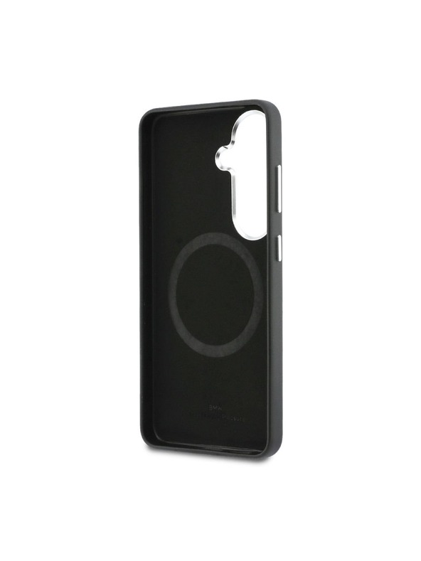 BMW BMW Signature PU Leather Metal Logo Magnetic Stražnji poklopac za Samsung Galaxy S26+ Black