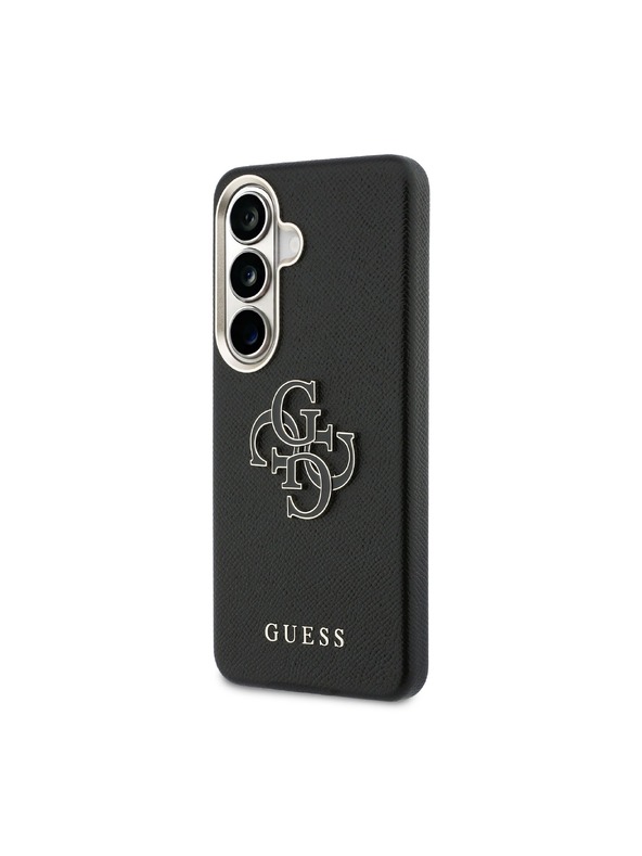 Guess Guess PU Grained 4G Resin Metal Logo Stražnji Poklopac za Samsung Galaxy S26+ Black