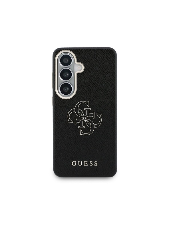 Guess Guess PU Grained 4G Resin Metal Logo Stražnji Poklopac za Samsung Galaxy S26+ Black