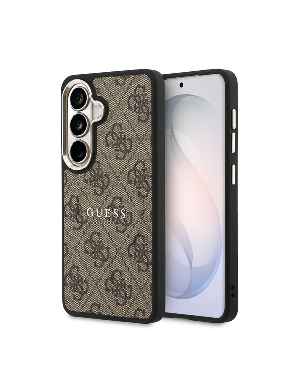 Guess Guess PU Leather 4G Gold Frame Magnetic Stražnji Poklopac za Samsung Galaxy S26+ Brown
