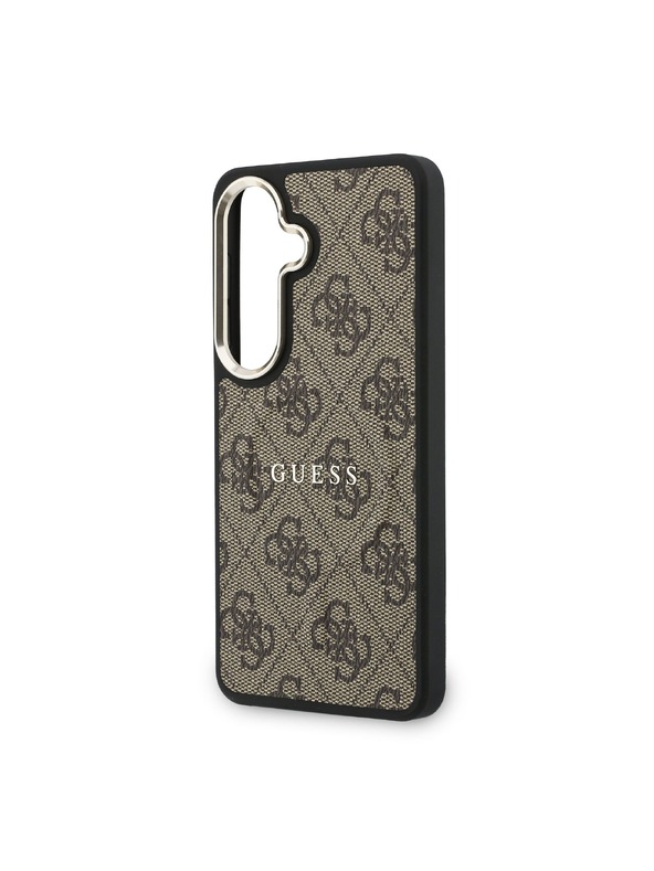 Guess Guess PU Leather 4G Gold Frame Magnetic Stražnji Poklopac za Samsung Galaxy S26+ Brown