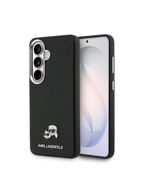 Karl Lagerfeld Karl Lagerfeld Grained PU Leather K&CH Heads Magnetic Stražnji Poklopac za Samsung Galaxy S26+ Black