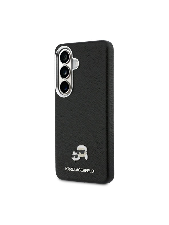 Karl Lagerfeld Karl Lagerfeld Grained PU Leather K&CH Heads Magnetic Stražnji Poklopac za Samsung Galaxy S26+ Black
