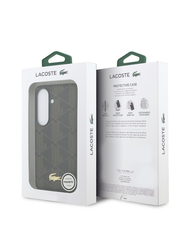 Lacoste Lacoste PVC Blend Monogram Gold Logo Magnetic Stražnji Poklopac za Samsung Galaxy S26+ Brown