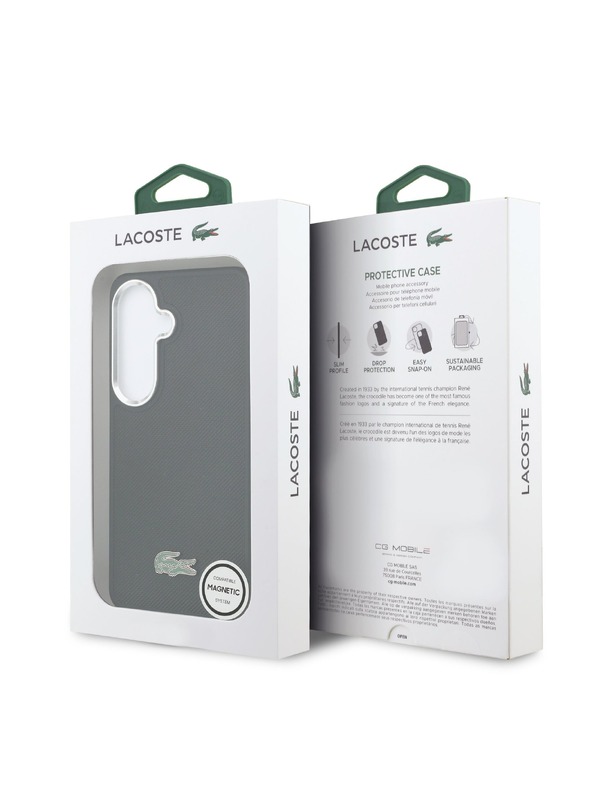 Lacoste Lacoste Petit Pique Metal Logo Magnetic Stražnji Poklopac za Samsung Galaxy S26+ Black