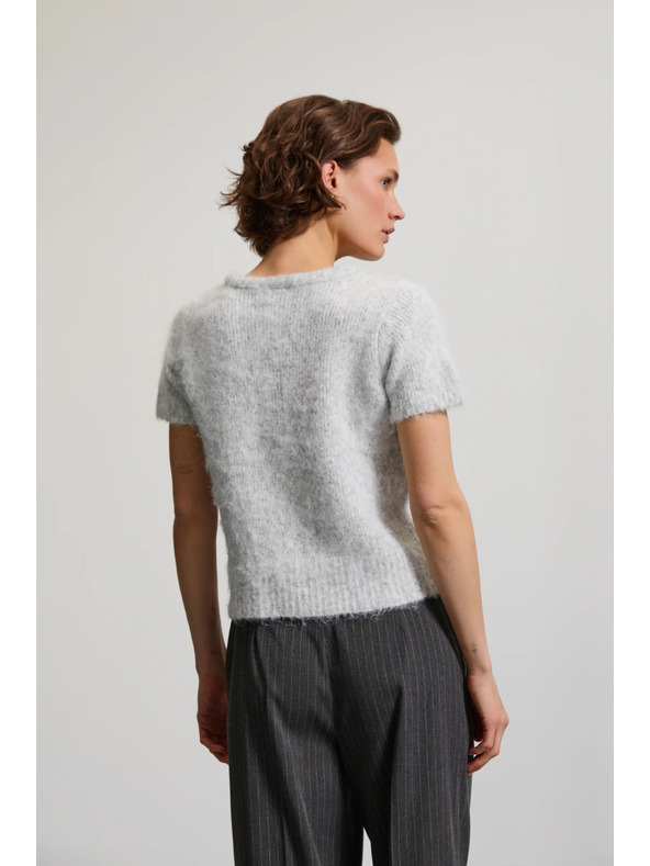 Moodo Pulover s kratkim rukavima sivi Moodo