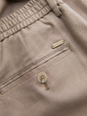 Ombre Clothing Muške chino hlače sa zavrnenim nogavicama i primjesom lana – bež V3 P1522 Ombre Clothing