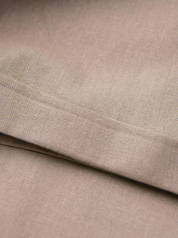 Ombre Clothing Muške chino hlače sa zavrnenim nogavicama i primjesom lana – bež V3 P1522 Ombre Clothing