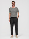 Ombre Clothing Muške chino hlače REGULAR FIT sa elastičnim strukom – crne V4 P1525 Ombre Clothing