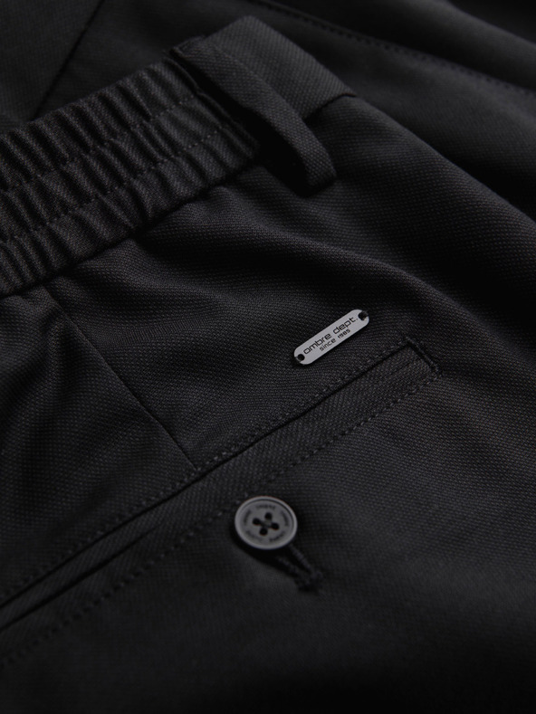Ombre Clothing Muške chino hlače REGULAR FIT sa elastičnim strukom – crne V4 P1525 Ombre Clothing