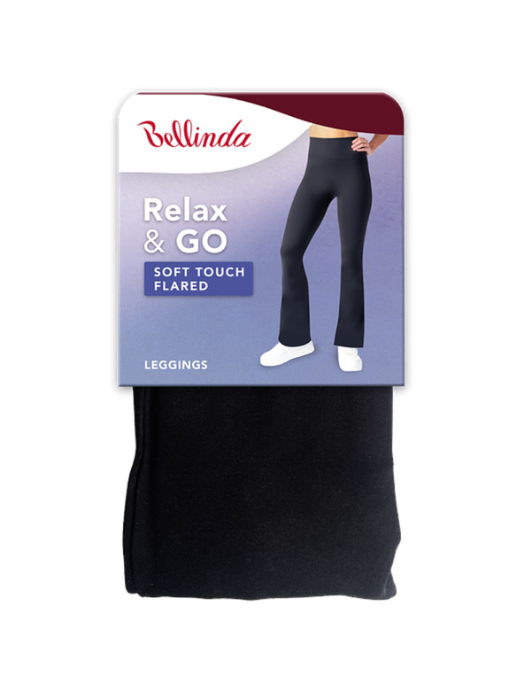 Bellinda RELAX & GO SOFT TOUCH LEGGINGS FLARED - Ženske leginsice sa proširenim nogavicama - crna