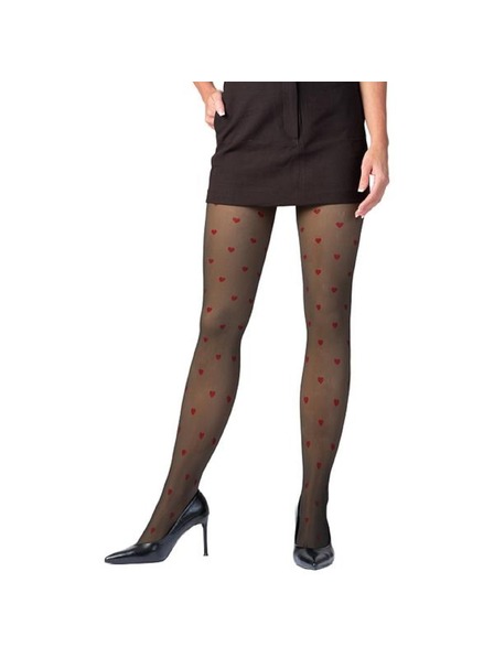 Bellinda WARM & TRANSPARENT 80 DEN - Ženske tople čarape 80 DEN - crna - crvena
