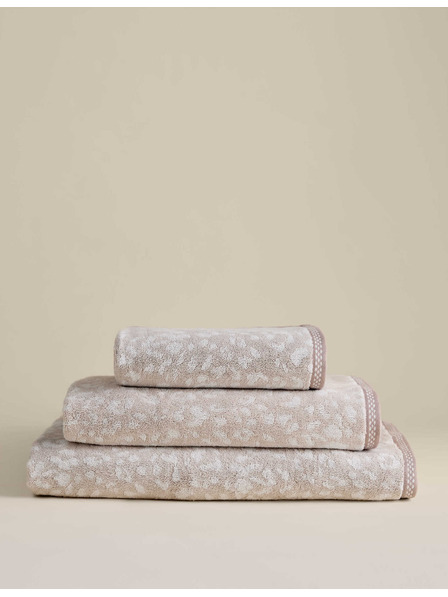 Marks & Spencer Rucnik od cistog pamuka sa leopardovim printom Marks & Spencer kremasta